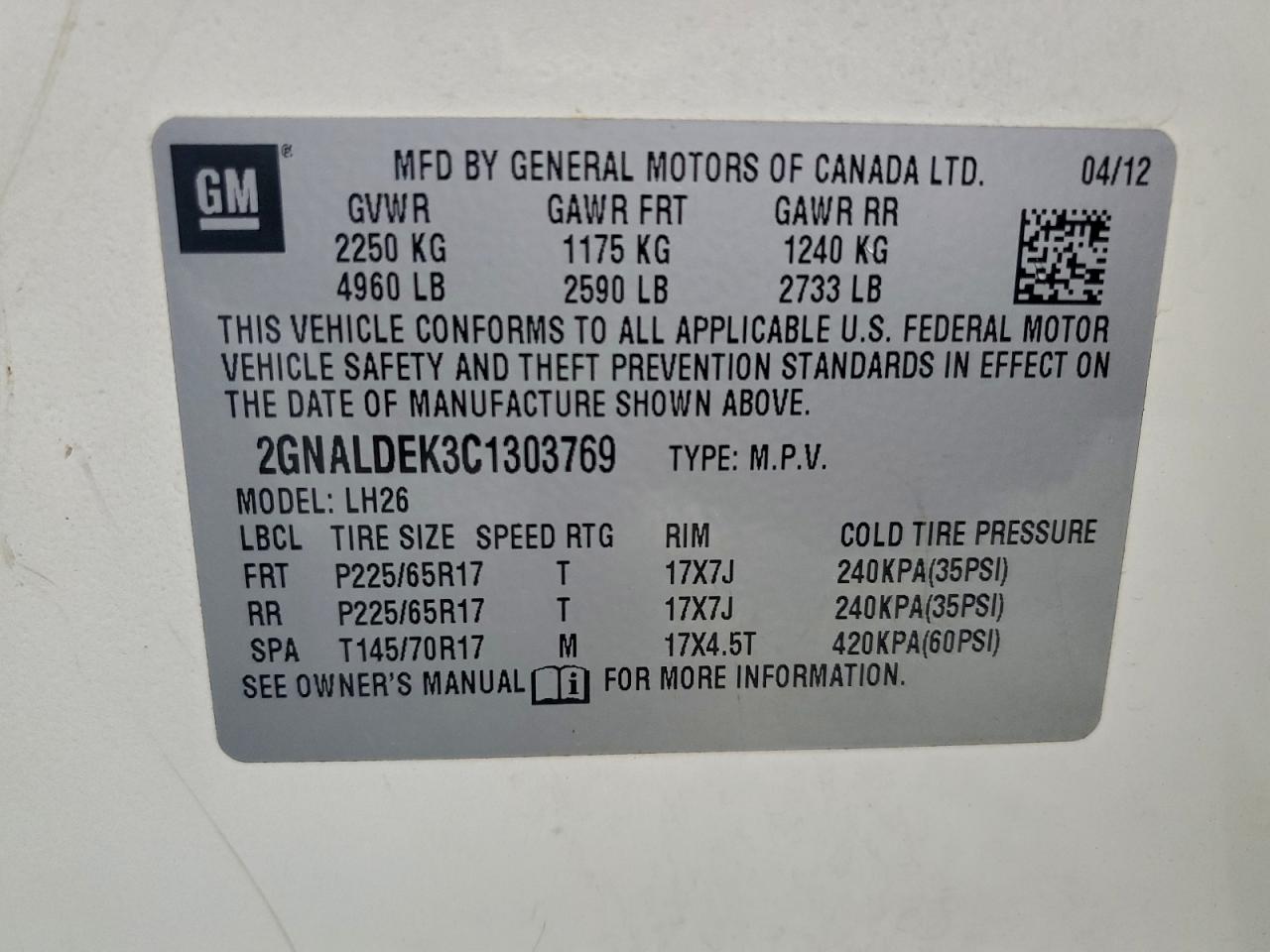 Chevrolet Equinox Lt Image 12