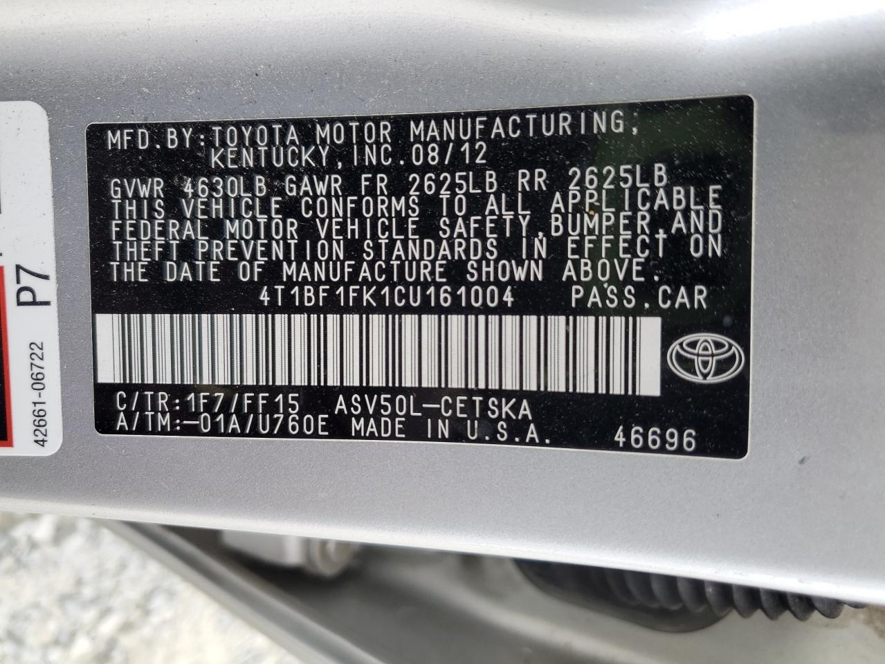 Toyota Camry Base Image 11