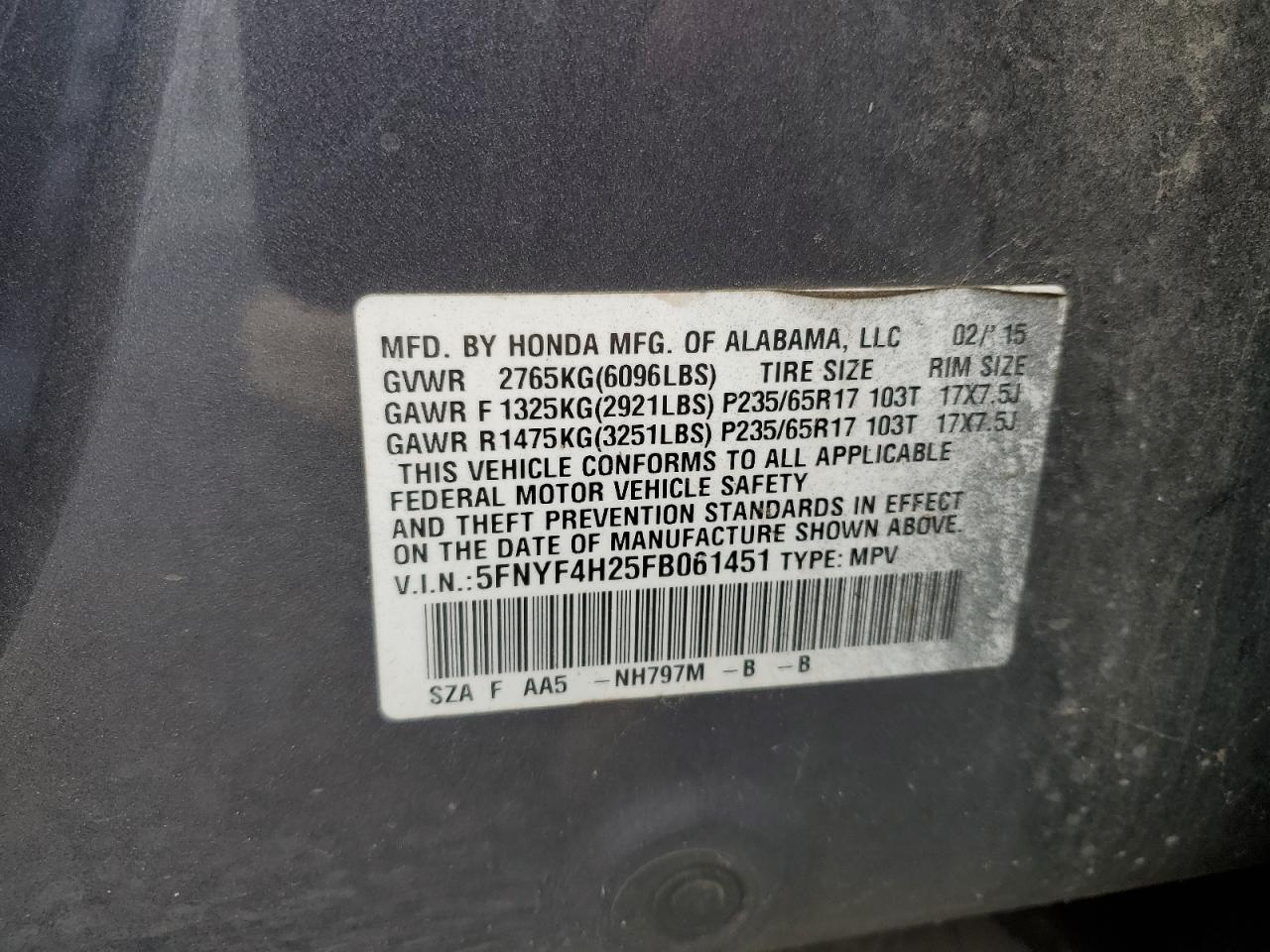 Honda Pilot Lx Image 12