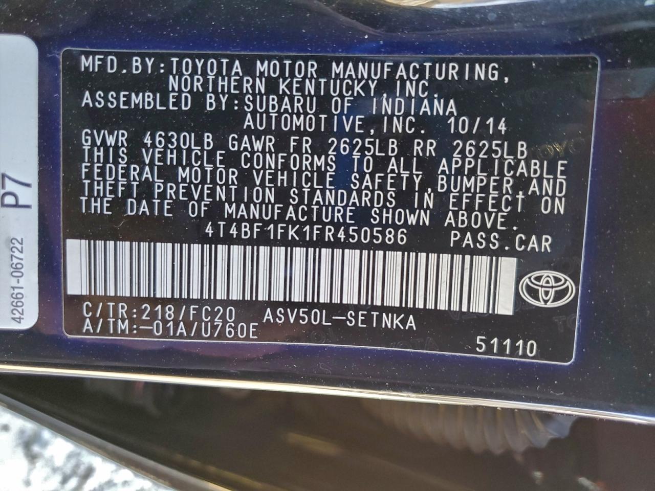 Toyota Camry Le Image 6