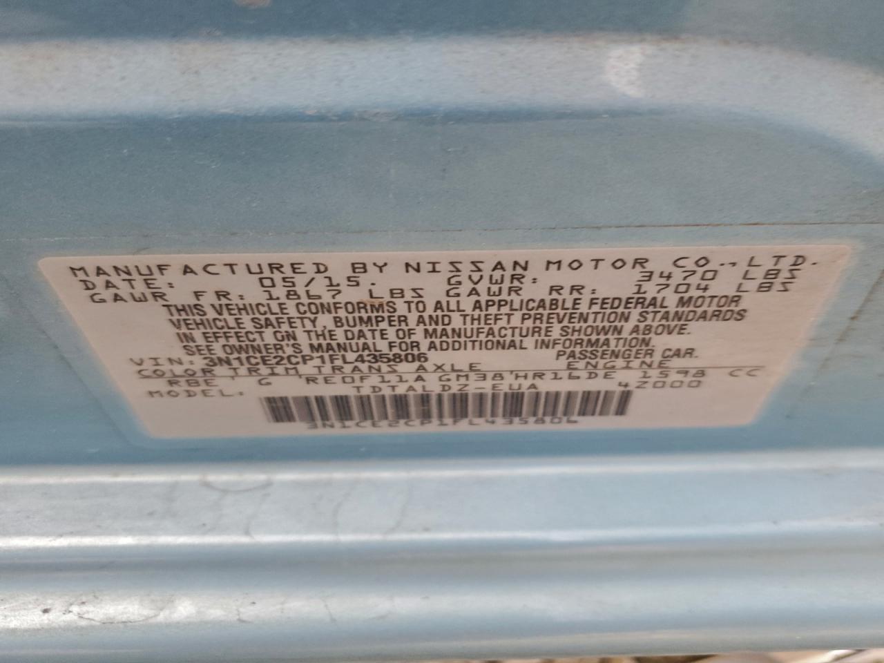 Nissan Versa S Image 9