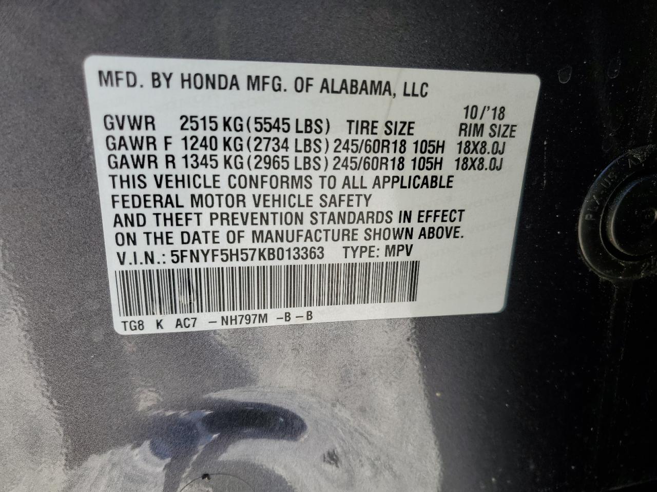 Honda Pilot Exl Image 10